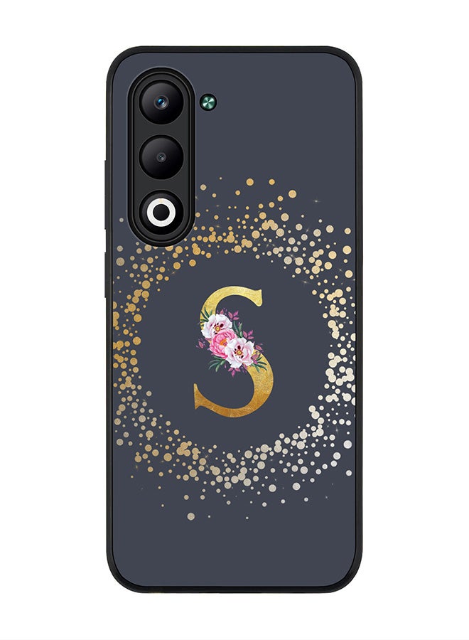 Stylizedd For Oppo A5 5G / A5 4G Case,Slim fit Camera Protection, Shockproof Thin Phone cover  - Custom Monogram Floral - S  (Grey )