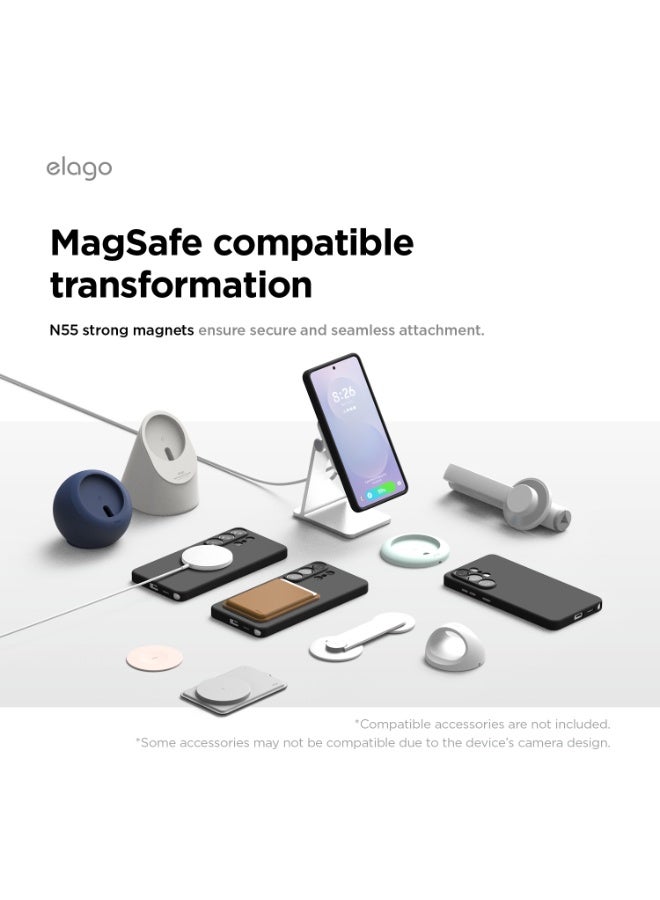 Elago Magnetic Liquid Silicone for Samsung Galaxy S26 ULTRA (2026) case cover with MagSafe Shockproof - Black - Image 3