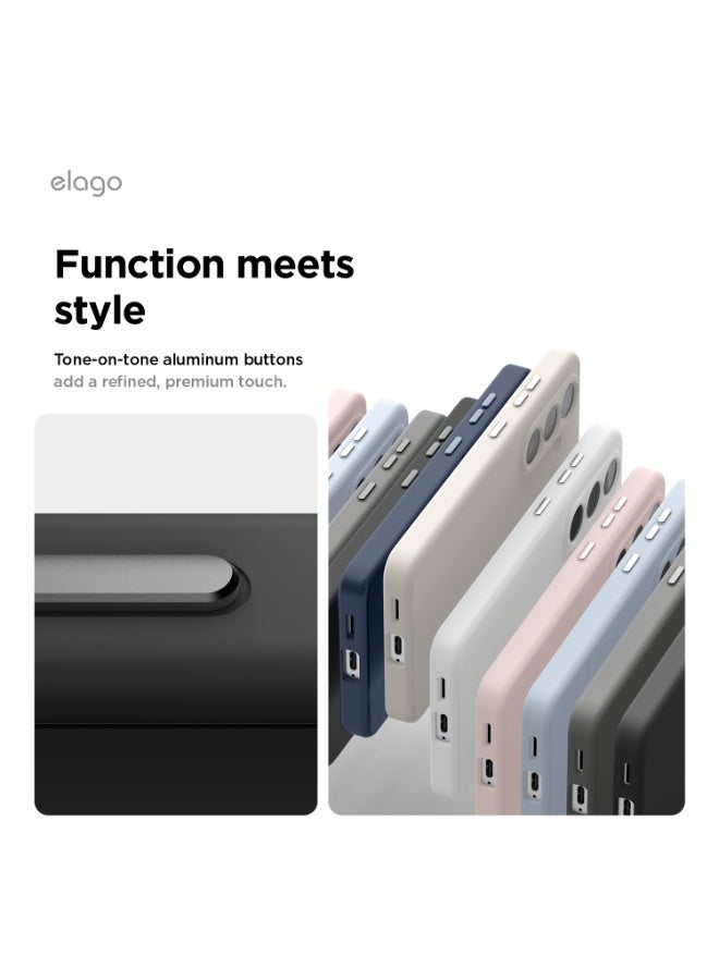 Elago Magnetic Liquid Silicone for Samsung Galaxy S26 ULTRA (2026) case cover with MagSafe Shockproof - Black - Image 5