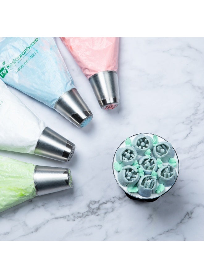 Restaurantware رأس تزيين روسي، رأس تزيين كعكة زنبق 1 - #34، مقاوم للتآكل، رأس تزيين من الفولاذ المقاوم للصدأ لتزيين الكعك، قابل للغسل في غسالة الصحون، لتزيين الكب كيك، الكعك، أو البسكويت - Image 3