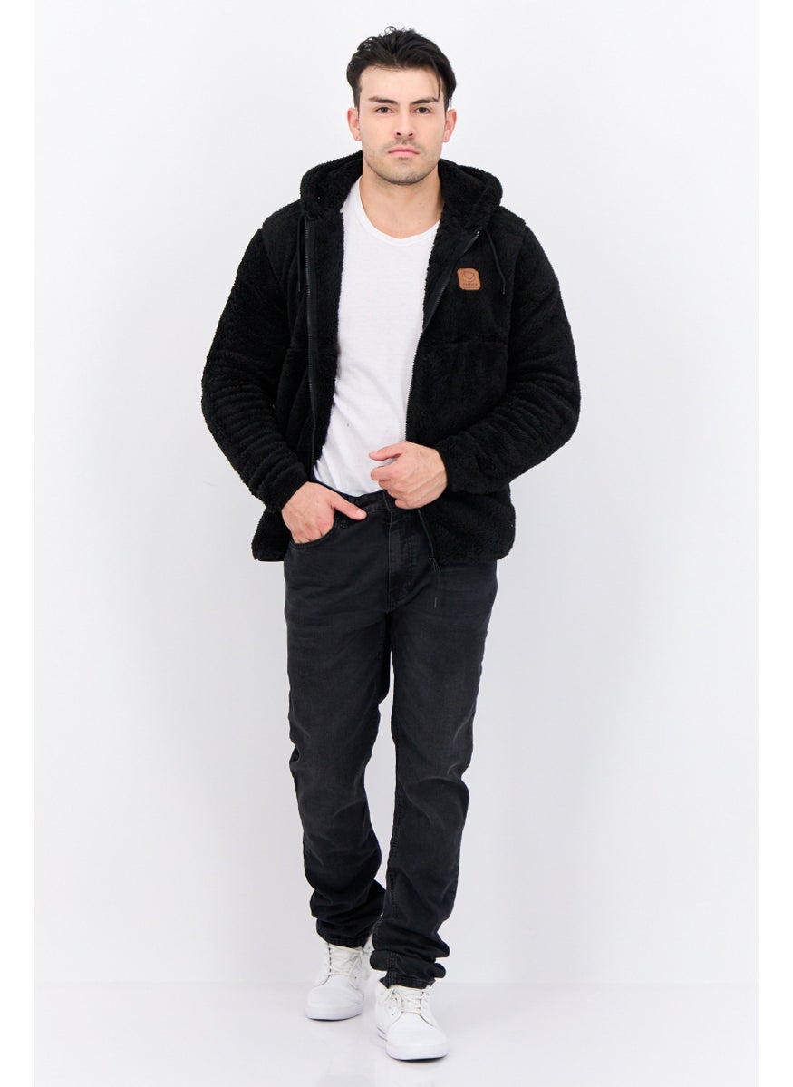 Penfield Men Brand Logo Sherpa Jackets, Black  - Image 4