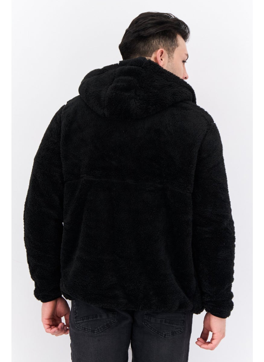 Penfield Men Brand Logo Sherpa Jackets, Black  - Image 3