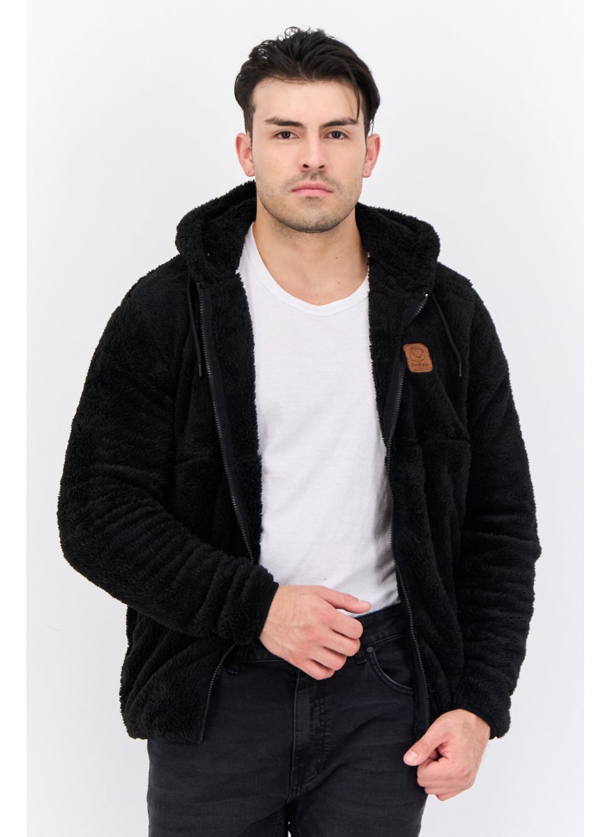 Penfield Men Brand Logo Sherpa Jackets, Black  - Image 1
