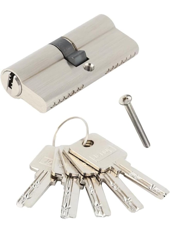 Biella Door Lock Cylinder 70Mm (35-35) With 5 Computer Keys Lock Anti-Rust Suitable For Wooden Doors, Aluminum Doors  - Image 1