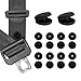 FSTURIOS 10 Sets Seat Belt Button Stop Snapon Seatbelt Stopper Prevent Buckle from Sliding Down Universal Fit Stopper Button Plastic Seat Belt Buckle Clip Stop Car Accessories Black - Image 2