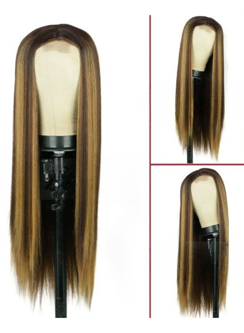 إستيل أزياء استيل باروكة دانتيل أمامية صغيرة للنساء. (مستقيم طويل ميكس كولور 4/27) - Image 2