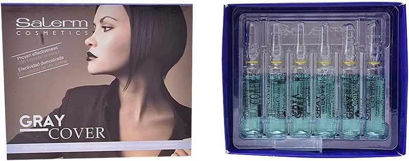 Salerm Cosmetics Gray Cover 12X5Ml - Hair Color Treatment for Resistant Gray Coverage