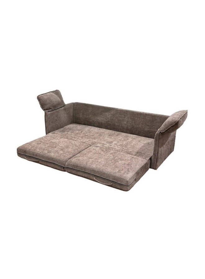 YI ONE Sofa Bed – 3-Seater Convertible Sofa & Couch with Armrests, Light Brown, Solid Wood Frame, Polyester Upholstery - Image 3