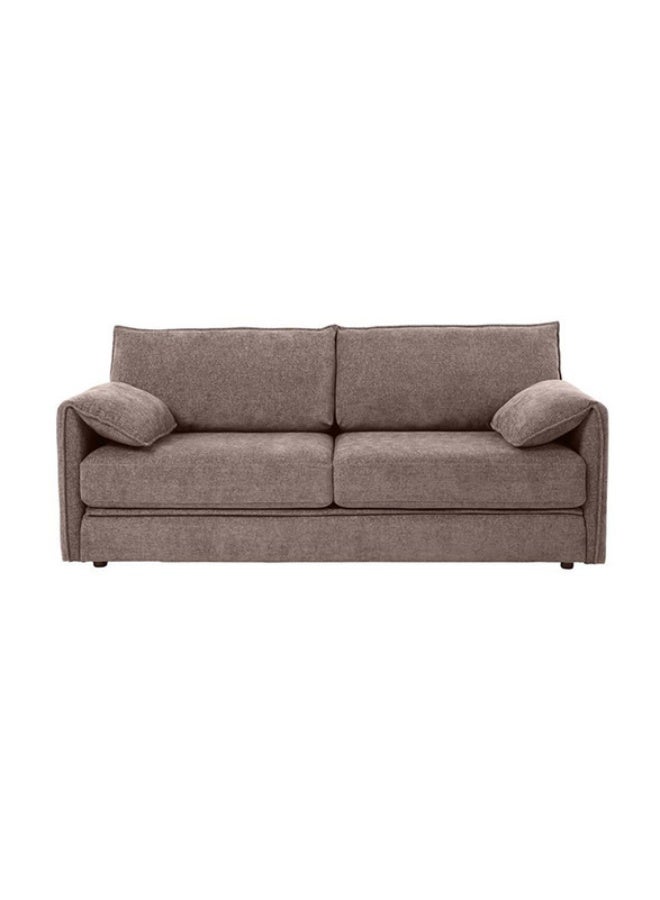 YI ONE Sofa Bed – 3-Seater Convertible Sofa & Couch with Armrests, Light Brown, Solid Wood Frame, Polyester Upholstery - Image 1