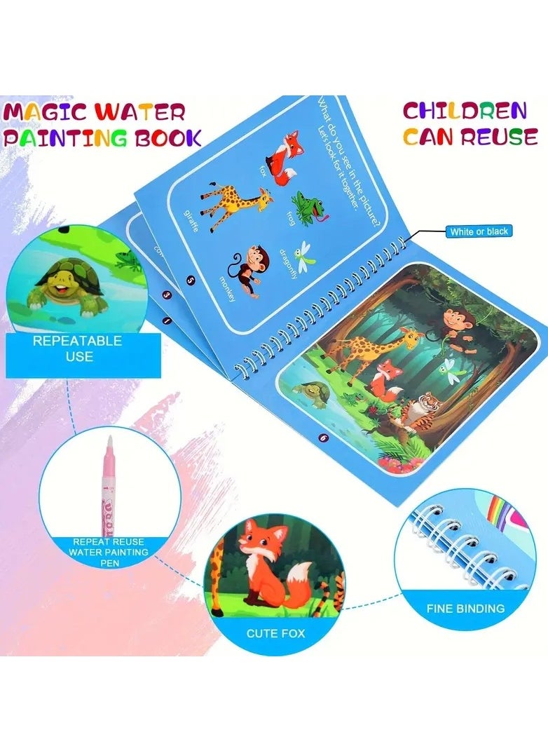 Goolsky كتب تلوين قابلة لإعادة الاستخدام من ألعاب مونتيسوري، كتب رسم، ألعاب رسم، ألعاب تعليمية مبكرة حسية  - Image 4