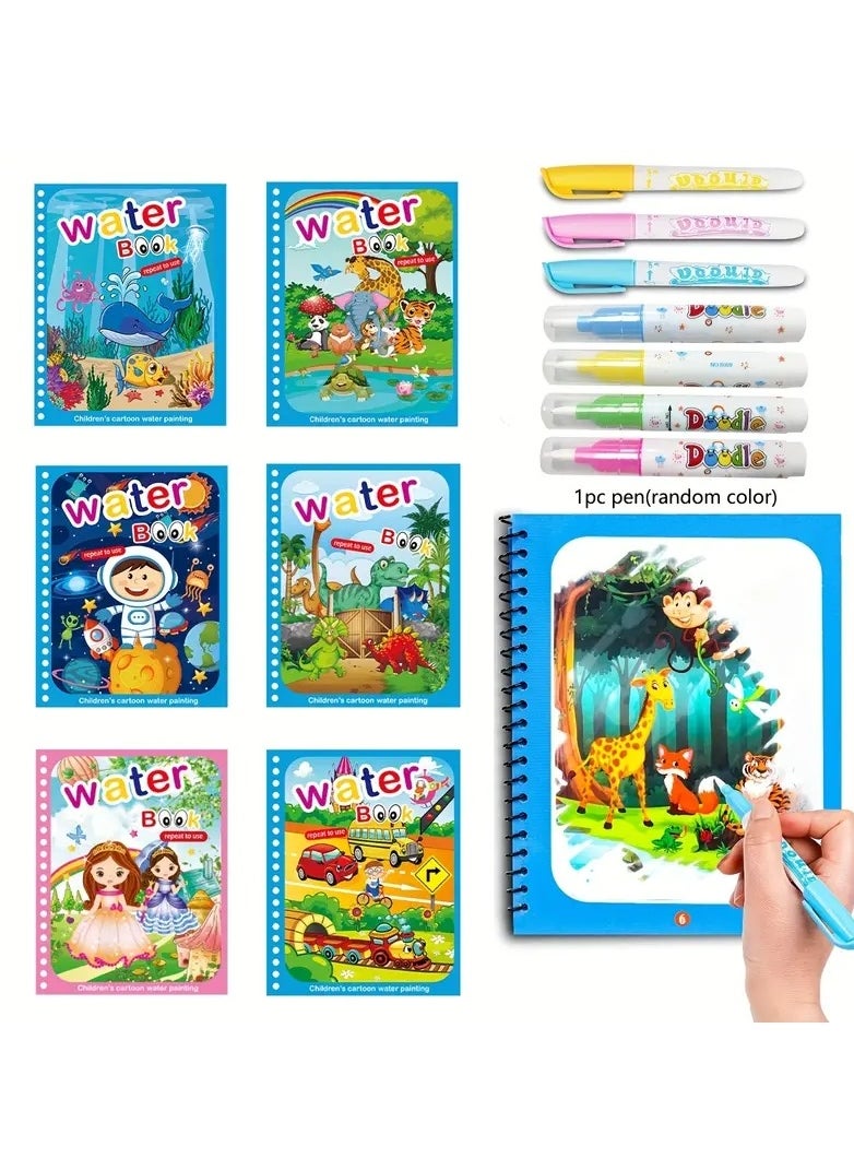 Goolsky كتب تلوين قابلة لإعادة الاستخدام من ألعاب مونتيسوري، كتب رسم، ألعاب رسم، ألعاب تعليمية مبكرة حسية  - Image 5