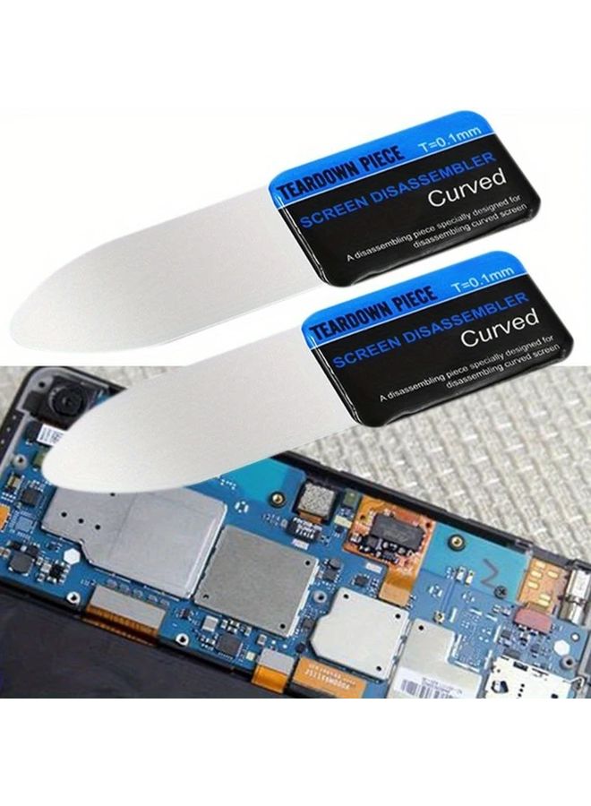 2pcs Ultra Thin Flexible Steel Metal Phone Repair Pry Tool Set - Image 1