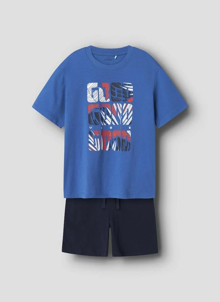 نيم ات Kids Graphic Crew Neck T-Shirt And Short Set