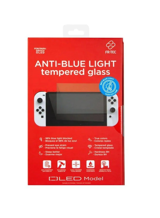 Screen protector for Switch OLED Anti Blue Light Tempered Glass