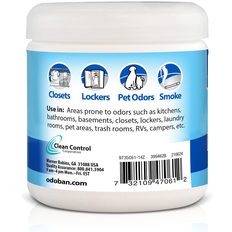 OdoBan Solid Odor Absorber Eliminator for Home and Small Spaces, Fresh Linen Scent, 14 Ounces Each, 6-Pack - Image 1