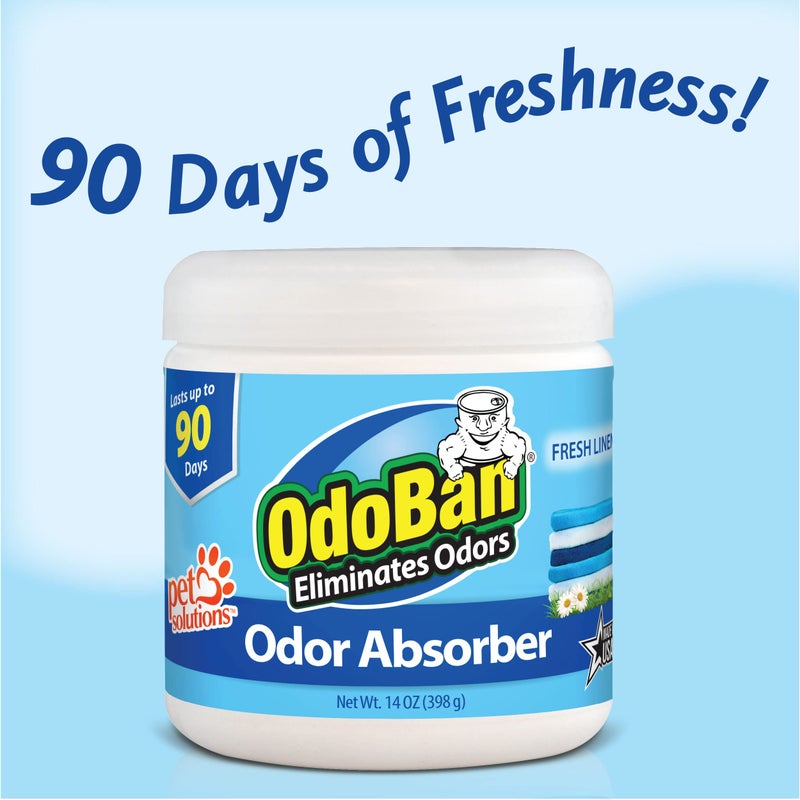 OdoBan Solid Odor Absorber Eliminator for Home and Small Spaces, Fresh Linen Scent, 14 Ounces Each, 6-Pack - Image 2