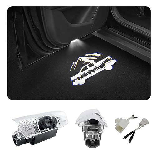 akarin 2 PCS LED Car Door Logo Lights Compatible for Tundra 20072011 2022present Courtesy Projector Laser Welcome Light Puddle Lamp Car Accessories for Tundra 20072011 2022present - Image 1
