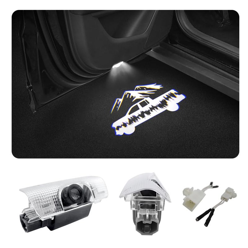 akarin 2 PCS LED Car Door Logo Lights Compatible for Tundra 20072011 2022present Courtesy Projector Laser Welcome Light Puddle Lamp Car Accessories for Tundra 20072011 2022present - Image 2