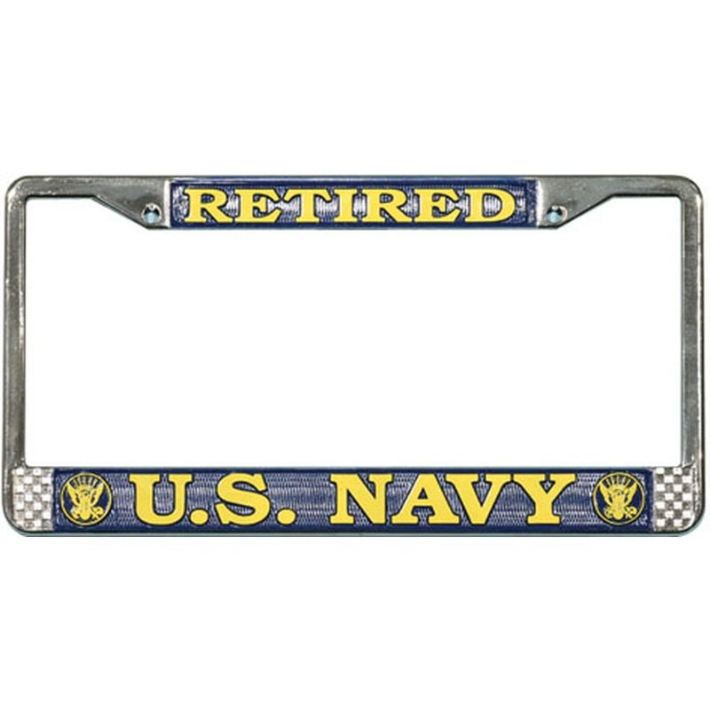 Honor Country US Navy Retired License Plate Frame - Image 4