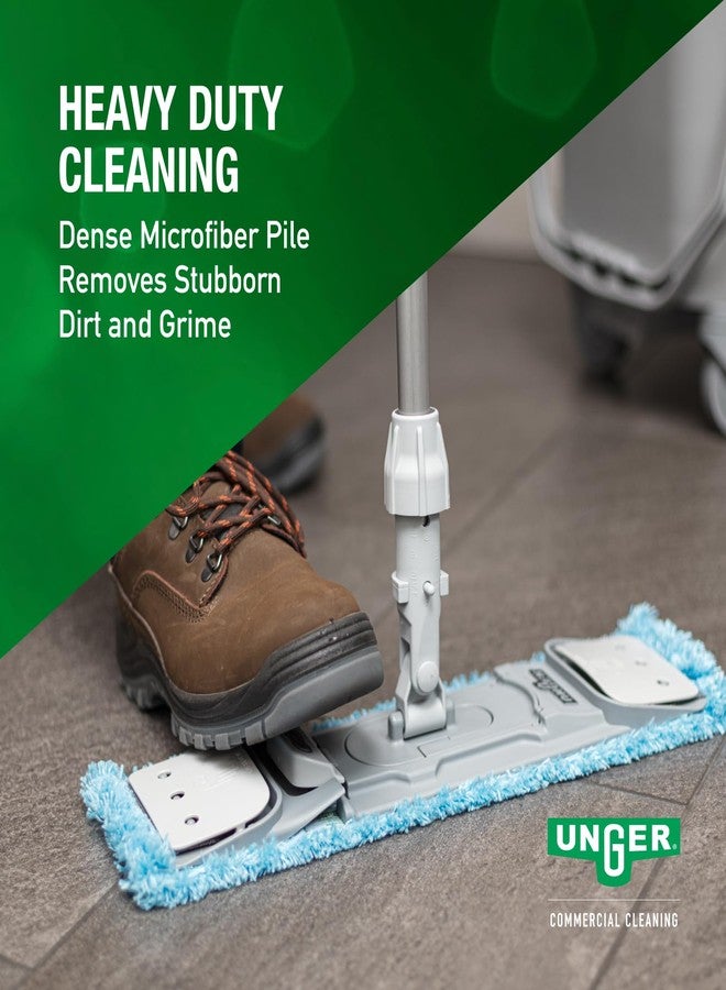 Unger Commercial SmartColor MicroMop 15.0, 16" Wet Microfiber Mop Pad, Reusable - Heavy-Duty Floor Cleaning, Blue - MM40B - Image 5