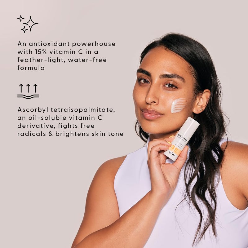 Stratia C+C Vitamin C Serum â€“ 15% Potent Formula with 10% L-Ascorbic Acid for Bright, Even-Toned Skin - Non-Irritating, Water-Free Antioxidant Face Cream, 1 Fl Oz - Image 3