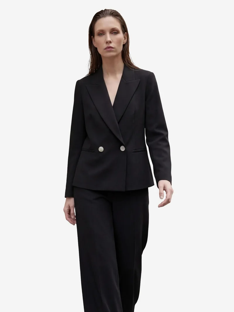 My Fashion Black MY FASHION Classic Buttoned Blazer for Women | Best Price UAE