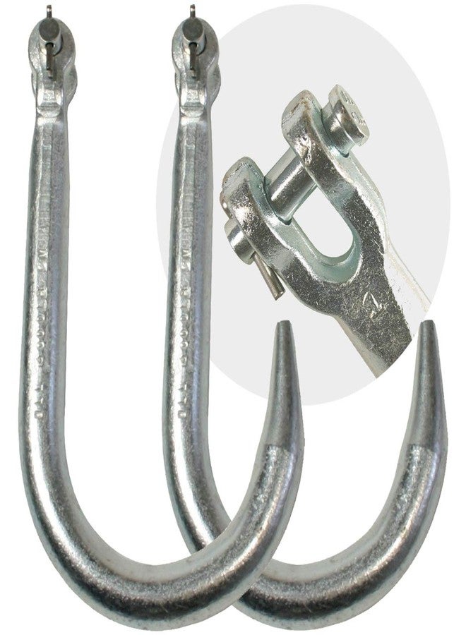 VULCAN Grade 43 Clevis Tow Hook - 8 Inch - 2 Pack - 3,000 Pound Safe Working Load - Image 1