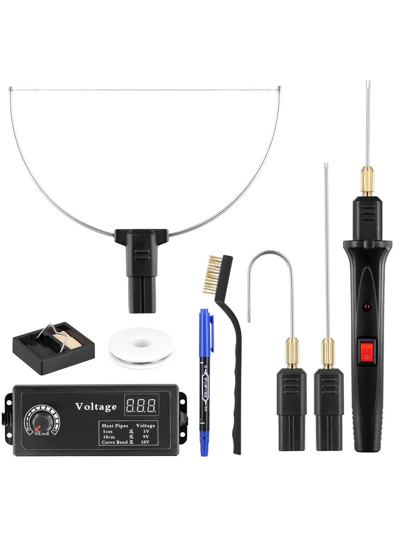 Electric Styrofoam Cutter with Digital Voltage Control, Temperature Controller for Polystyrene Cutting, Detail Handling Tool - 4 in 1 Set (UK Plug) - Image 1