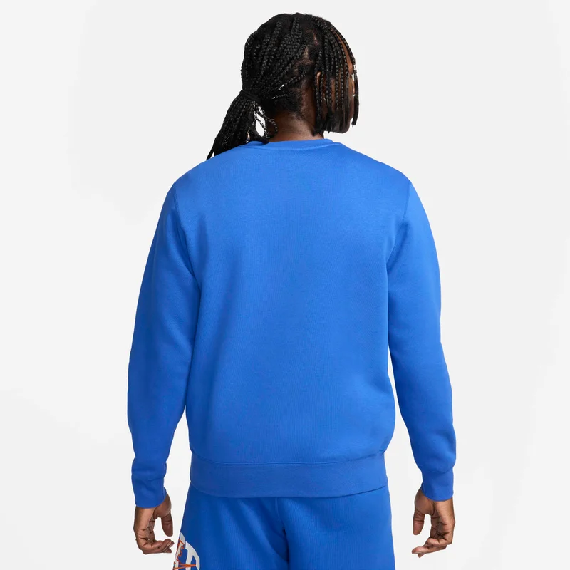 Nike Blue Men's Club Fleece Long-Sleeve Sweatshirt for Men | Best Price UAE