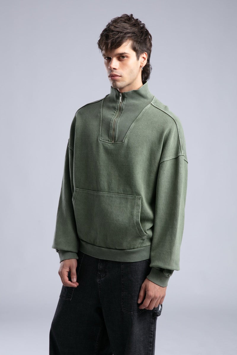Catch Half-Zip Washed Sweatshirt - Image 2