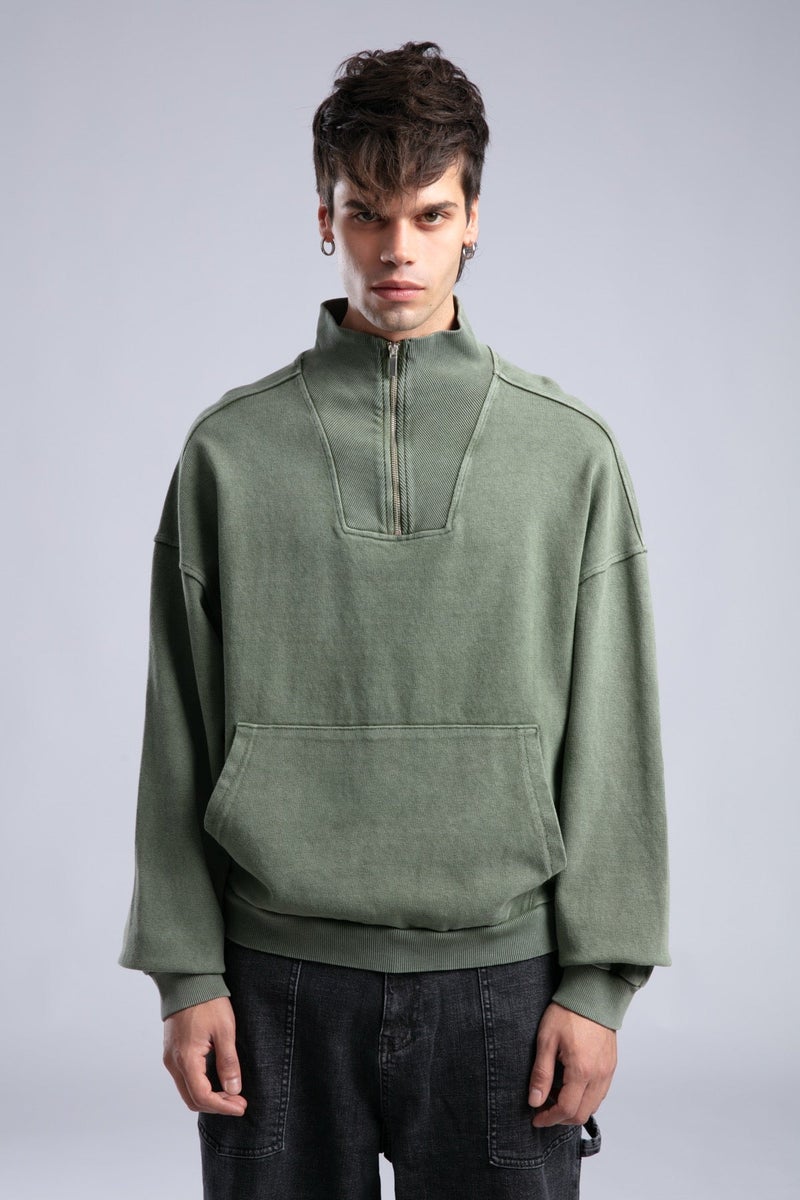 Catch Half-Zip Washed Sweatshirt - Image 3