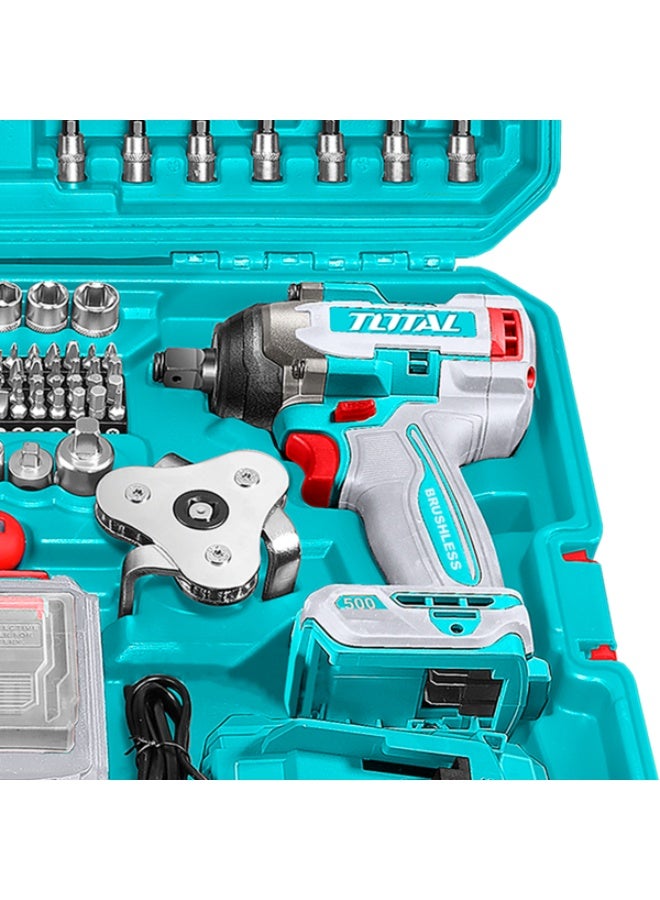 توتال شنطة دريل 20 فولت 500 نيوتن نص بوصة 152 قطعة من توتال THKTHP31522 - Image 2