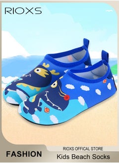 RIOXS Kids Water Shoes Beach Socks, Toddler Baby Girls Boys Barefoot, Quick-Dry Non-Slip Swim Socks, Quick-Dry Non-Slip Diving Socks, Sports Shoes For Kid In Beach Swimming Pool Water Park  - Image 1