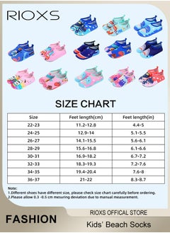 RIOXS Kids Water Shoes Beach Socks, Toddler Baby Girls Boys Barefoot, Quick-Dry Non-Slip Swim Socks, Quick-Dry Non-Slip Diving Socks, Sports Shoes For Kid In Beach Swimming Pool Water Park  - Image 4