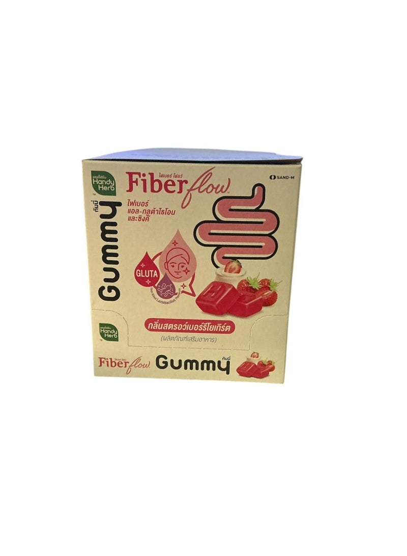 Fiber flow gummy 1 box 6 pack inside