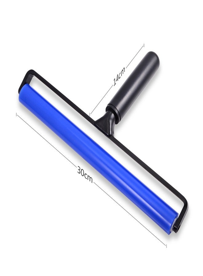 EHDIS Glue Silicone Rubber Pasting Tacky Soft Roller Vinyl Record Cleaner Squeegee Wheel Anti-Static Sticky Dust Collection for Film Application Craft Project Industry Ink Tools 12-inch - Image 3