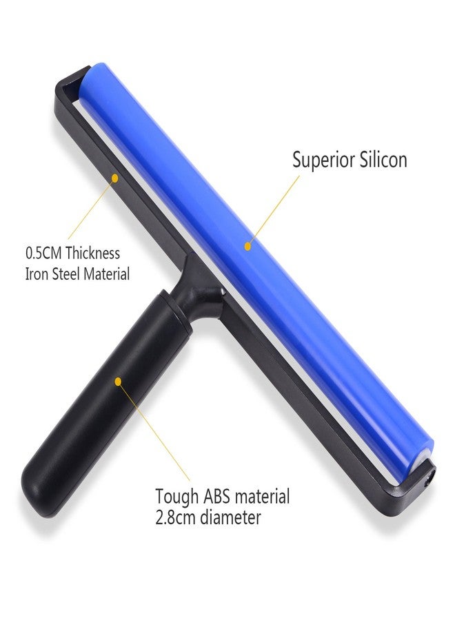 EHDIS Glue Silicone Rubber Pasting Tacky Soft Roller Vinyl Record Cleaner Squeegee Wheel Anti-Static Sticky Dust Collection for Film Application Craft Project Industry Ink Tools 12-inch - Image 2