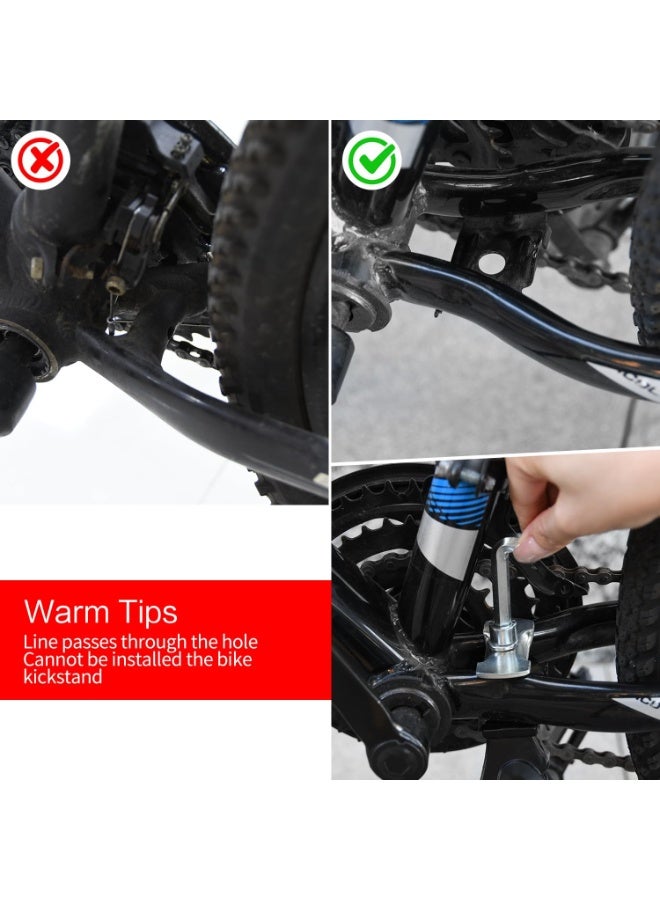 Adjustable Kickstands for 16-28in Wheels, Pack of 1 (Black, 22-28in) - Image 3