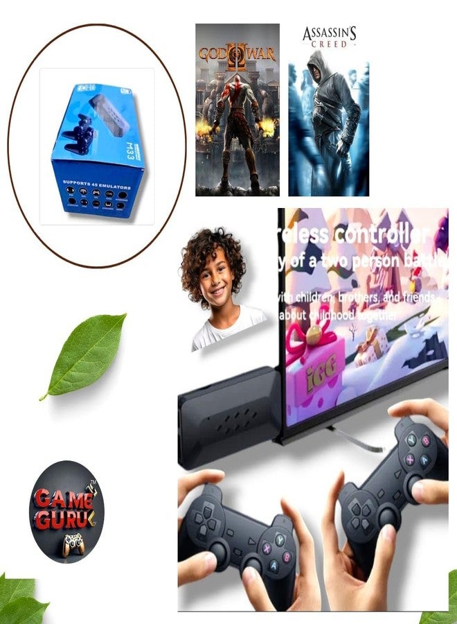 Playtastic M33 Game Stick 37000+ INBUILT Games Retro Classic 3D 4K Full HD with 2 Wireless Gamepad Plug & Play Video Game 128GB - Image 4