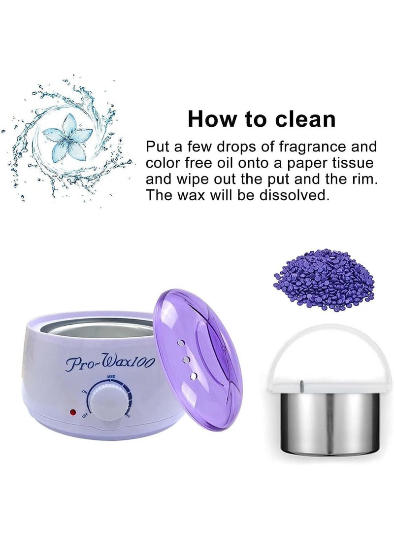 pro wax 100 Hot Warmer Heater Melt Hard Beands Portable Electric Melting Pot for SPA Warmer for Hair Removal - Image 3