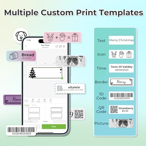 Nelko Genuine P21 Label Maker Tape, 14x40mm (0.55"x1.57"), Standard Laminated Thermal Label Tape Replacement, for Home Office, 180 Labels/Roll, Transparent - Image 3