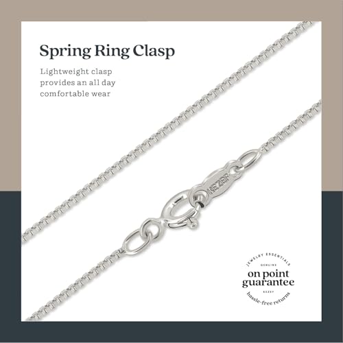 KEZEF 18k Gold Over Sterling Silver 1mm Box Chain Necklace Made in Italy | 925 Sterling Silver Necklace for Women | Rose Gold Chain for Women Men - Image 4