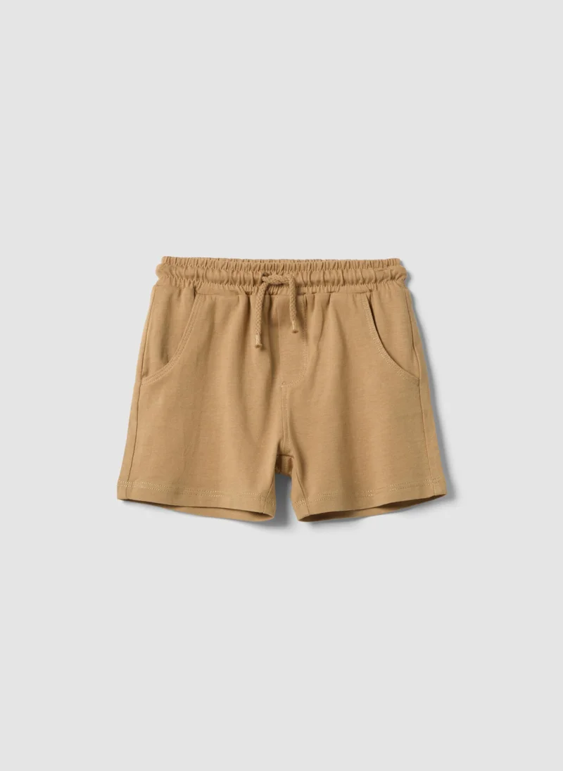 او في اس OVS Beige Pure Cotton Boysâ€™ Shorts, Regular Fit