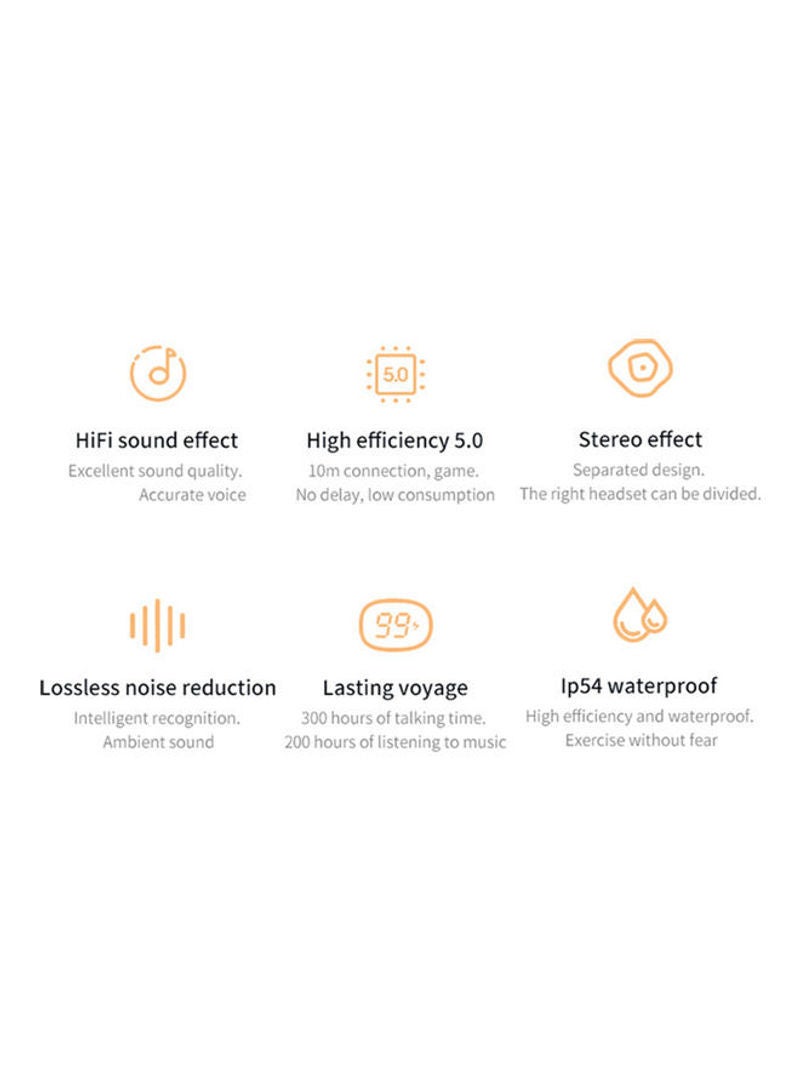 NIBEMINENT TWS Wireless LED Bluetooth Headset Black - Image 5