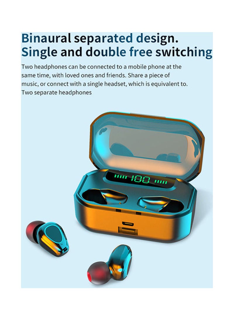 NIBEMINENT TWS Wireless LED Bluetooth Headset Black - Image 4