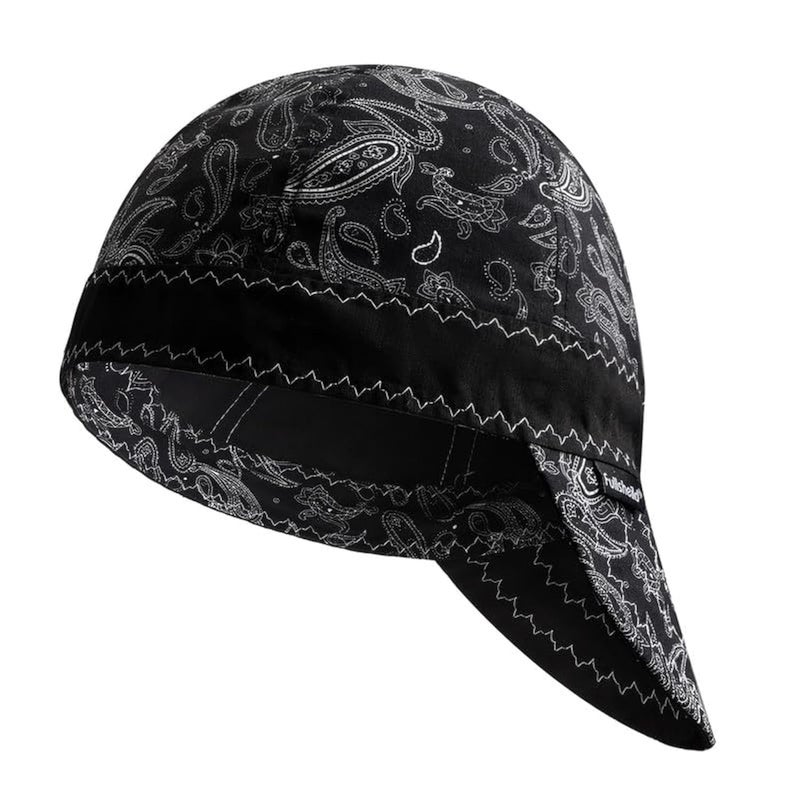 Fullsheild Reversible Welding Cap Flame Resistant CAT 2 Protective FR Welder Hats 6 Pannel Lightweight Printed for Men Women Paisley Black 7 1/2 - Image 1