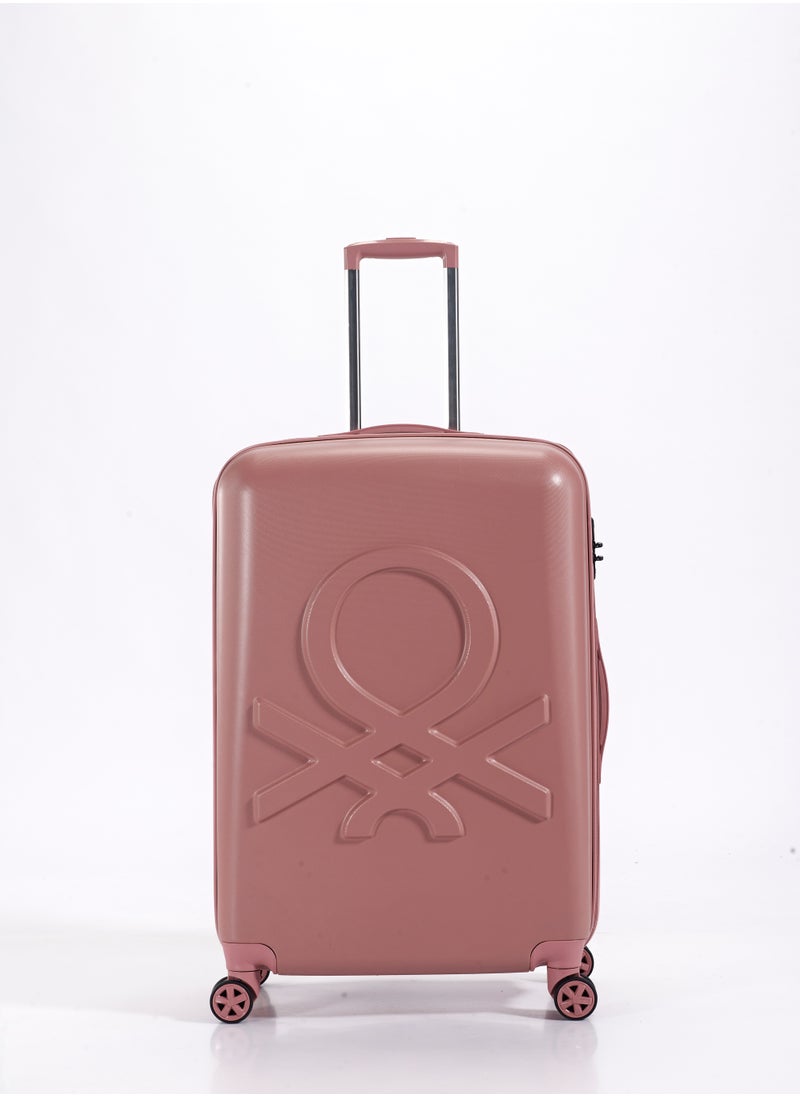 UNITED COLORS OF BENETTON - BNTA-202 Premium Quality Set of 3 Luggage with TSA Lock| Material- Acrylonitrile Butadiene Styrene| Adjustable Trolley Handle | Smooth Dual Wheels 360degree rotate| Cabin, Medium, Large| Rose Gold - Image 1