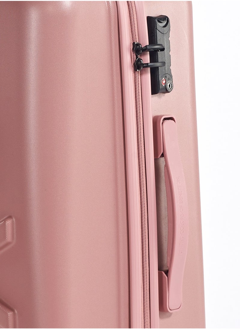 UNITED COLORS OF BENETTON - BNTA-202 Premium Quality Set of 3 Luggage with TSA Lock| Material- Acrylonitrile Butadiene Styrene| Adjustable Trolley Handle | Smooth Dual Wheels 360degree rotate| Cabin, Medium, Large| Rose Gold - Image 1