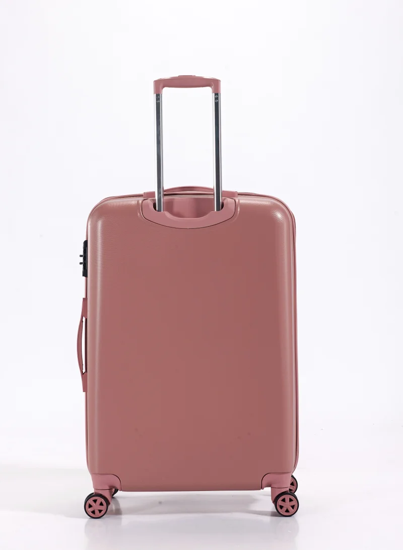 UNITED COLORS OF BENETTON BNTA-202 Premium Quality Set of 3 Luggage with TSA Lock| Material- Acrylonitrile Butadiene Styrene| Adjustable Trolley Handle | Smooth Dual Wheels 360degree rotate| Cabin, Medium, Large| Rose Gold