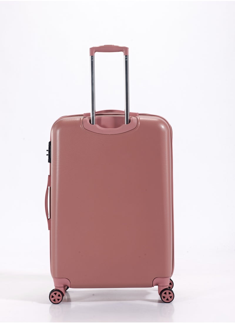 UNITED COLORS OF BENETTON - BNTA-202 Premium Quality Set of 3 Luggage with TSA Lock| Material- Acrylonitrile Butadiene Styrene| Adjustable Trolley Handle | Smooth Dual Wheels 360degree rotate| Cabin, Medium, Large| Rose Gold - Image 1